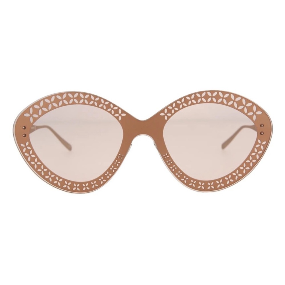 Azzedine Alaïa AA0027S Rose Gold Perforated Laser Cut Cat Eye Sunglasses - Picture 2 of 5